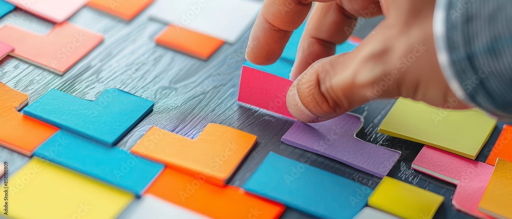 Poster a 3d cube with vibrant colors and geometric design, symbolizing business innovation and creative pro