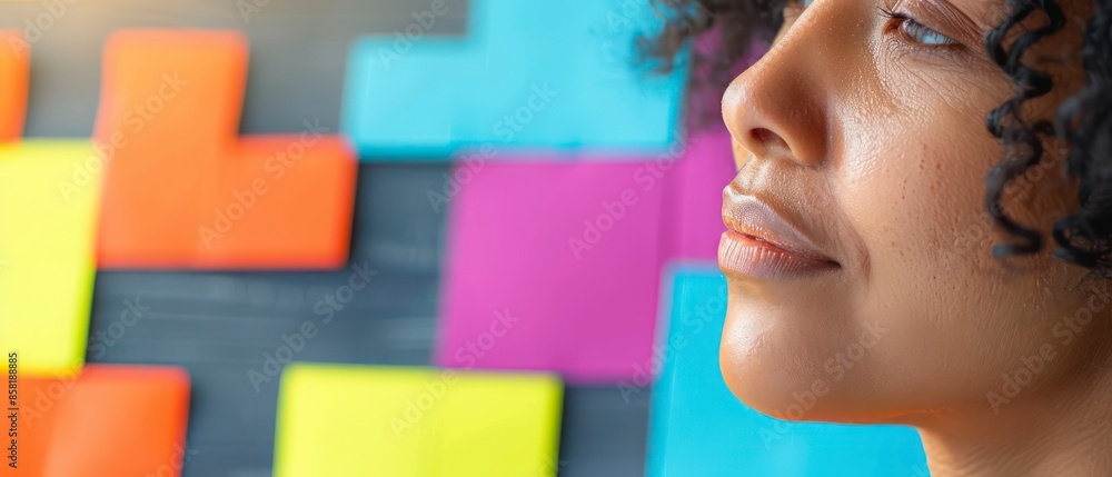 Poster a colorful business cube, representing a modern approach to business and design. useful for conceptu