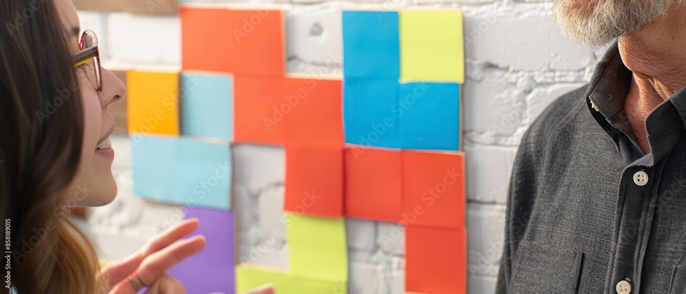 Poster a colorful business cube, representing a modern approach to business and design. useful for conceptu