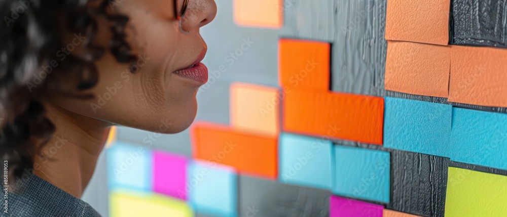 Poster a colorful business cube, representing a modern approach to business and design. useful for conceptu
