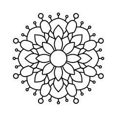 simple and easy mandala design for coloring book, easy mandala art for henna design and tattoo design