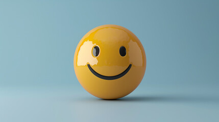 Happy yellow smile emoji isolated on yellow background with copyspace for text. An illustration of a happy smiling emoji emoticon character, smiling face emoji or emoticon icon with happy eyes vector.