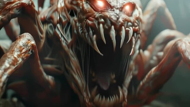 Arachnid monster from a horror movie. High quality 4k footage