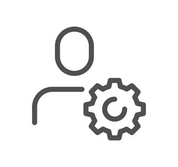 People related icon outline and linear vector.