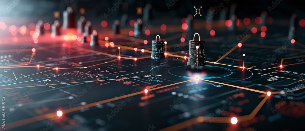Poster powerful strategies secure enterprises from digital threats, using advanced technology and innovativ