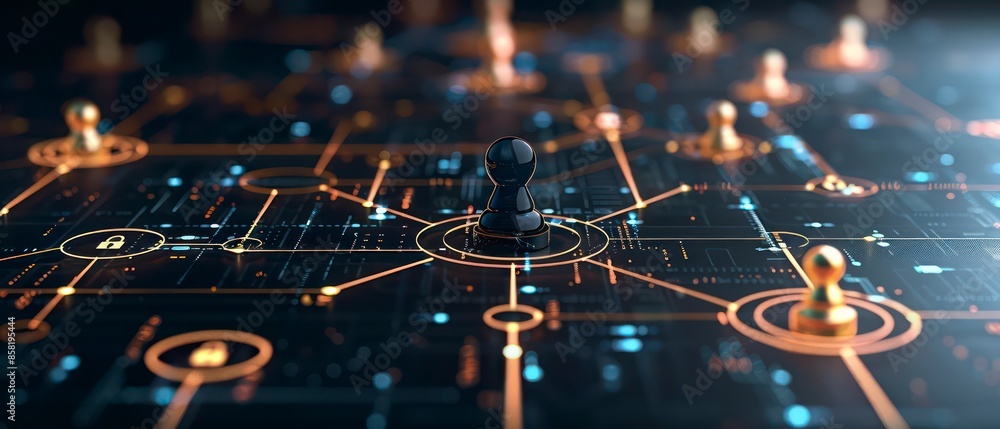 Poster powerful strategies secure enterprises from digital threats, using advanced technology and innovativ