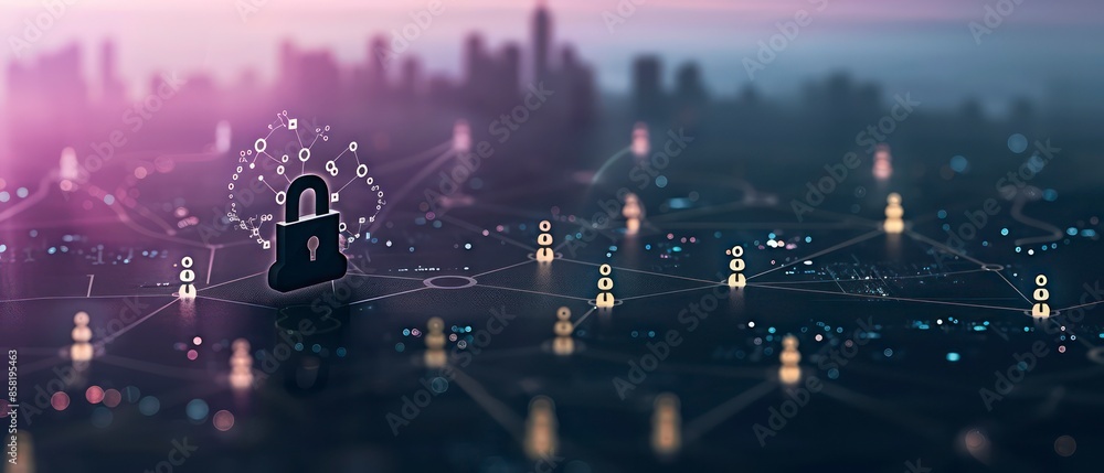 Poster powerful strategies secure enterprises from digital threats, using advanced technology and innovativ