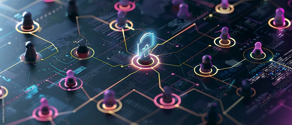Poster powerful strategies secure enterprises from digital threats, using advanced technology and innovativ