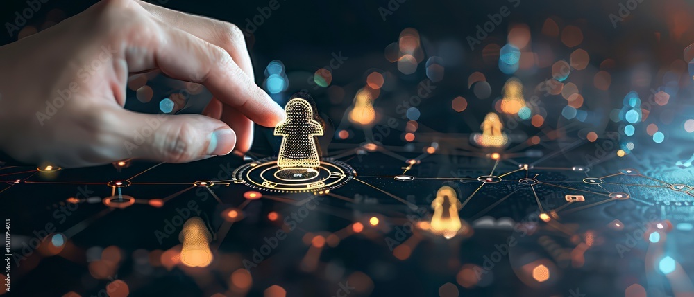 Poster powerful strategies secure enterprises from digital threats, using advanced technology and innovativ