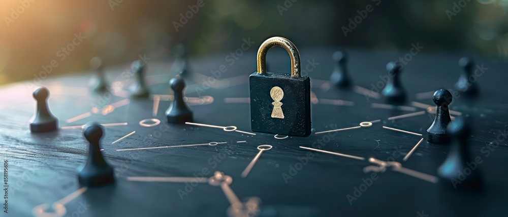 Poster powerful strategies secure enterprises from digital threats, using advanced technology and innovativ