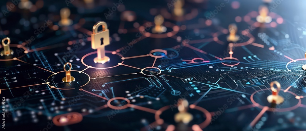 Poster powerful strategies secure enterprises from digital threats, using advanced technology and innovativ