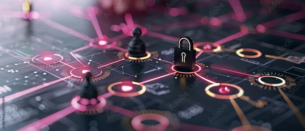 Poster powerful strategies secure enterprises from digital threats, using advanced technology and innovativ