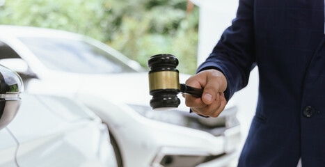 The judge's gavel signals the decision. Legal issues like insurance claims, liability, and punishment for criminal damage are central to the judicial proceeding.