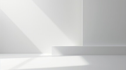 Fototapeta premium empty white room, room with walls and windows, white empty space