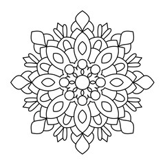 beautiful mandala design for coloring book, tattoo design , easy mandala art
