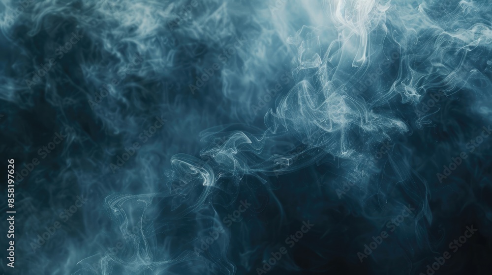 Poster abstract smoky background with wisps of smoke blending into the darkness, evoking a sense of depth a