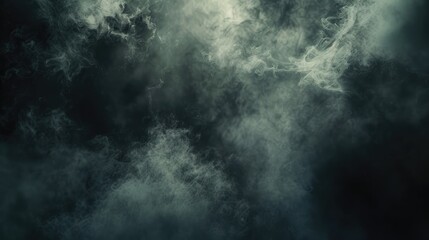 Abstract smoky background with wisps of smoke blending into the darkness, evoking a sense of depth and enigma, suitable for artistic and moody projects