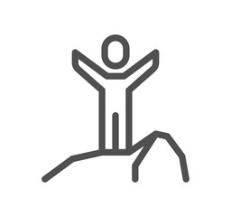 Business people related icon outline and linear vector.
