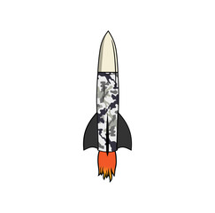 Rocket Army Cartoon Design Illustration vector eps format , suitable for your design needs, logo, illustration, animation, etc.
