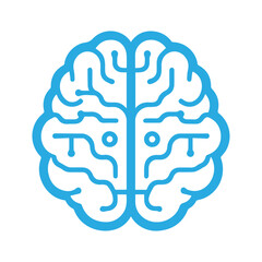 I brain circuit board icon
