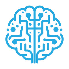 I brain circuit board icon