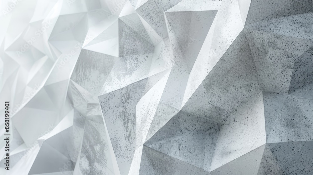 Poster abstract geometric pattern on a white and grey background, creating a contemporary and versatile bac