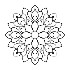 creative mandala art for coloring book