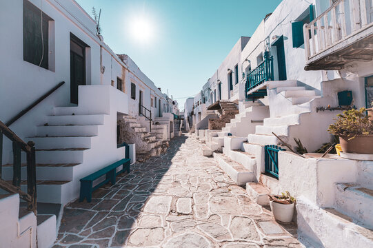 Fototapeta Kastro, the oldest part of the Chora town on Folegandros island
