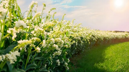 White flowers border