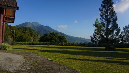 landscape with sky and clouds in the summer