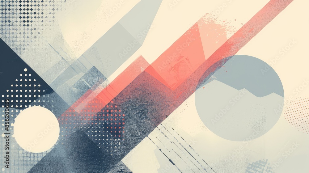 Poster abstract geometric pattern on a white and grey background, creating a contemporary and versatile bac