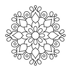 creative mandala art for coloring book
