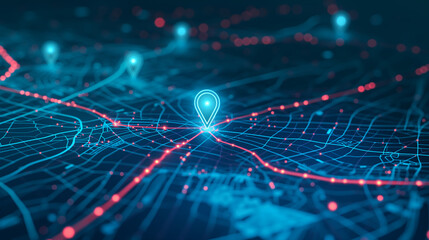 Obraz premium Enhancing Transport Route Mapping with Innovative few-Pin GPS Technology