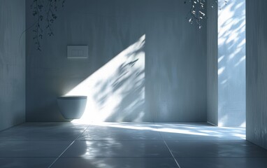 Modern Bathroom With Sunlight Streaming Through Window