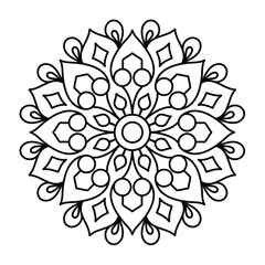 creative mandala art for coloring book