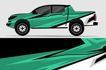 Car wrap decal design vector