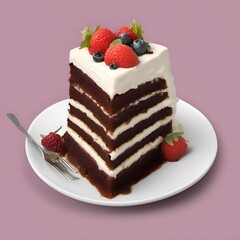piece of cake with strawberry