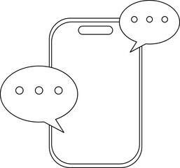 chat social media icon outline