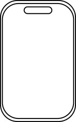 mobile phone social media icon outline