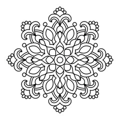 creative mandala art for coloring book