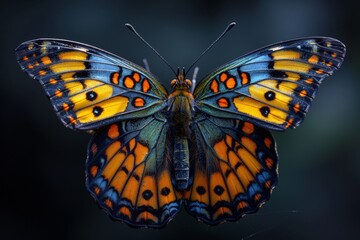 Fototapeta premium Vibrant Butterfly with Detailed Wings
