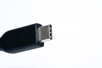 Usb C cable with white background