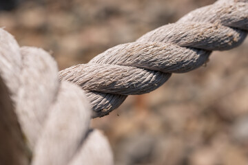 close-up of a weathered rope