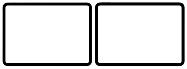 iPad Pro - 11 inch M4 front view realistic tablet air5 in Gray and silver. Blank mockup white screen isolated transparent background for banner or web design or advertising printing presentation. PNG