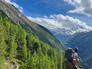 Hiking in the mountains