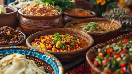 Fototapeta premium Embraced cultures, experiencing traditions and flavors side by side