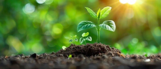 a green plant representing the evaluate current practices and commit to sustainability goals, aligning them with environmental and social values