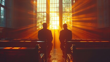 Amidst the hushed courtroom, a lawyer and an officer conferred, their voices blending with the soft glow of window light. illustration images
