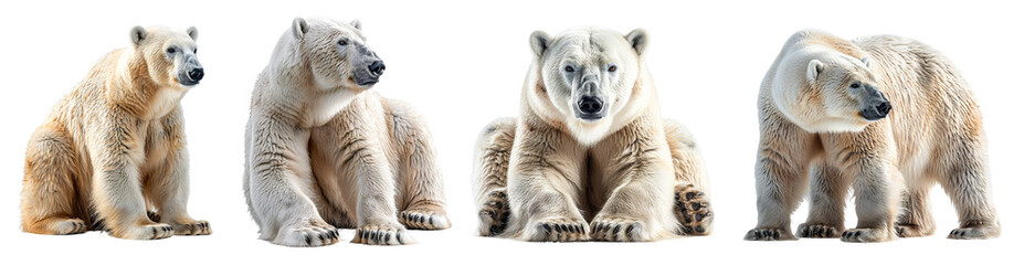 Fototapeta premium Polar bear isolated on transparent background