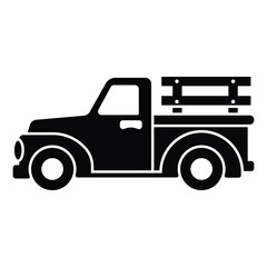 Fototapeta premium Farm Truck Icon Vector Design Template